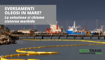Derrames de petróleo en el mar y los tanques flexibles.