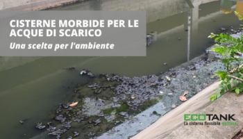 Un tanque flexible para la recolección y transporte de aguas residuales.